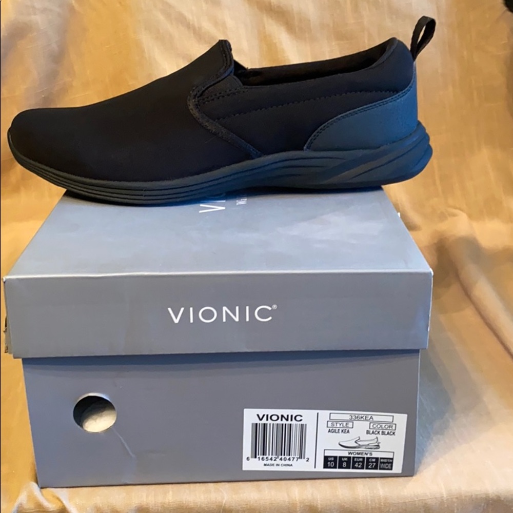 Vionic Womens Agile Kea Shoe Black 10 W